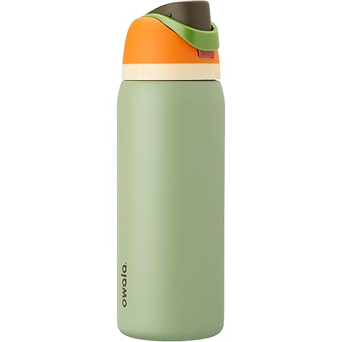 Owala FreeSip Insulated Stainless Steel Water Bottle with Straw, BPA-Free Sports Water Bottle, Great for Travel, 32 Oz, Camo Cool