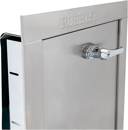 Miniatura 4 de Oswald Supply Puerta universal de acero inoxidable para basura, compatible con la ADA, 20 pulgadas de ancho x 20 pulgadas de alto, clasificación