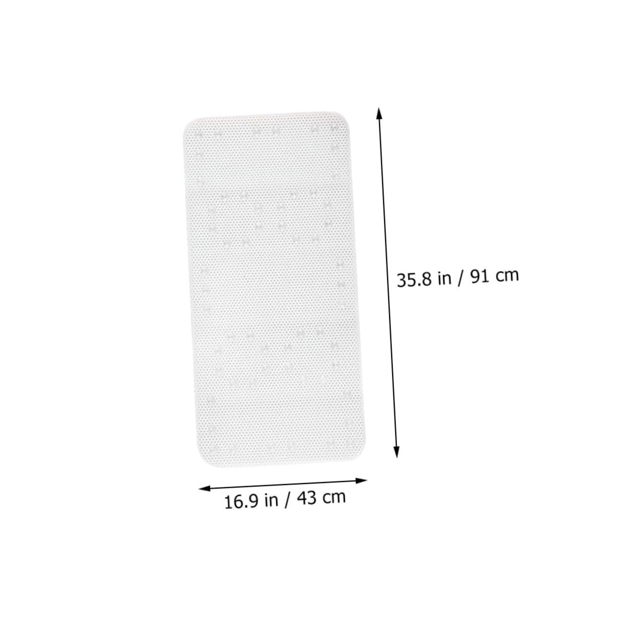 OUNONA Creative Non Slip Bathtub Mat with Suction Cups Drain Holes for Smooth Surfaces for Bathroom Shower Use Easy to Install Bathroom Tub Mat