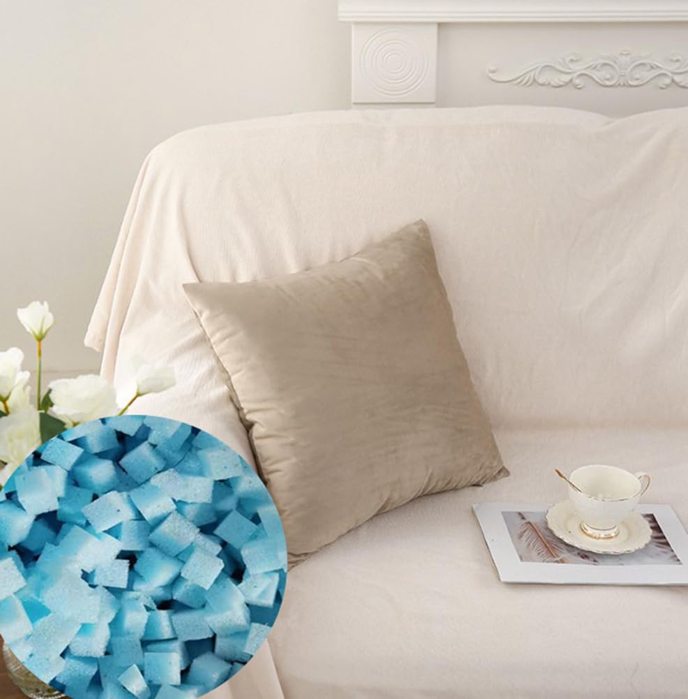 Flocons de mousse déchiquetés pour coussin, oreiller, futon, recharge de mousse à mémoire de forme de qualité supérieure pour travaux manuels, choix respectueux de l'environnement (1 000 g)