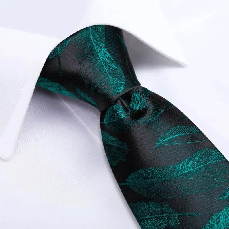 Corbata con moño floral de seda para hombre miniatura 3