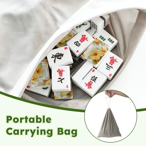Set de fichas American Mahjong 166 piezas con bolsa y dados miniatura 5