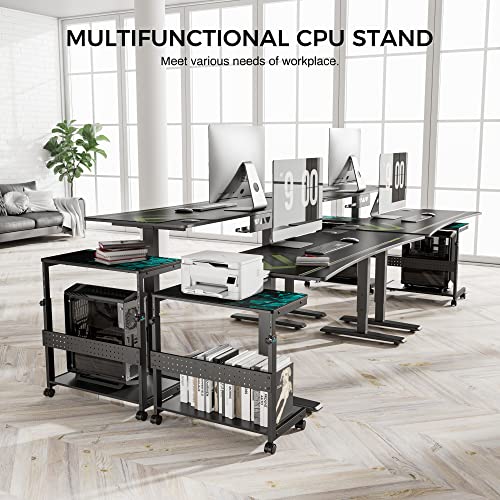 image for EUREKA ERGONOMIC PC Stand Computer Cart, Height Adjustable Tower Stand