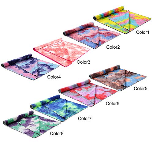 Tapete de yoga, Andoer Tapete de ioga com impressão de secagem rápida antiderrapante toalha de ioga