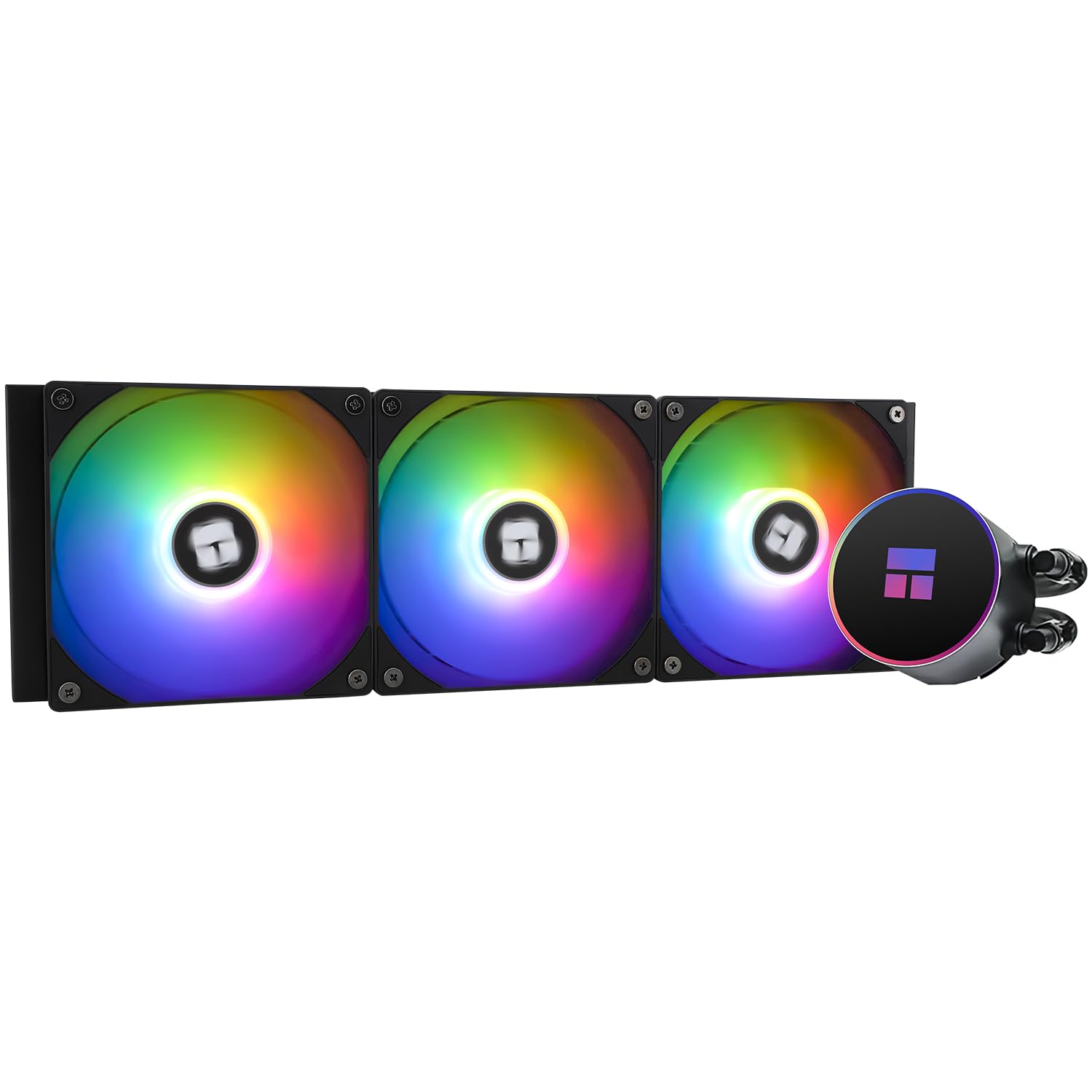 TR FM 360 Nero ARGB V2 Refrigeratore di processore a liquido, dimensioni di 360 file di raffreddamento con 3 ventole PWM ARGB da 120 mm, per AMD / AM4 / AM5, Intel LGA1150 / 1851/1200 /1700