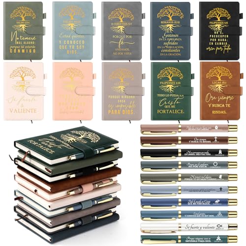 Kosiz 10 Sets Christian Gift Set – Inspirational Bible Verse A5 L...