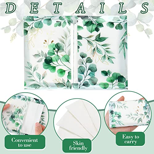 Image of Geyee 50 Pack Travel Tissue Packets Facial Paper Napkins, Eucalyptus Leaf