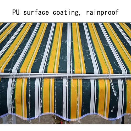 Toile de rechange pour auvent de terrasse rétractable 6x2m en polyester épais 280g/m² - 4