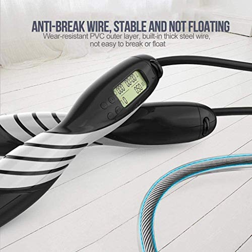 GDJGTA Jump Rope,Adjustable Digital Counting Jump Rope with Ball Bearings for Fitness,Exercise,Workout,Boxing,MMA,Gym