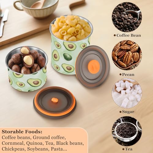 Recipiente hermético para café acero inoxidable 900 ml miniatura 5