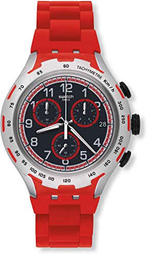 Preisvergleich Produktbild Swatch Herren Chronograph Quarz Uhr mit Aluminium Armband YYS4018AG