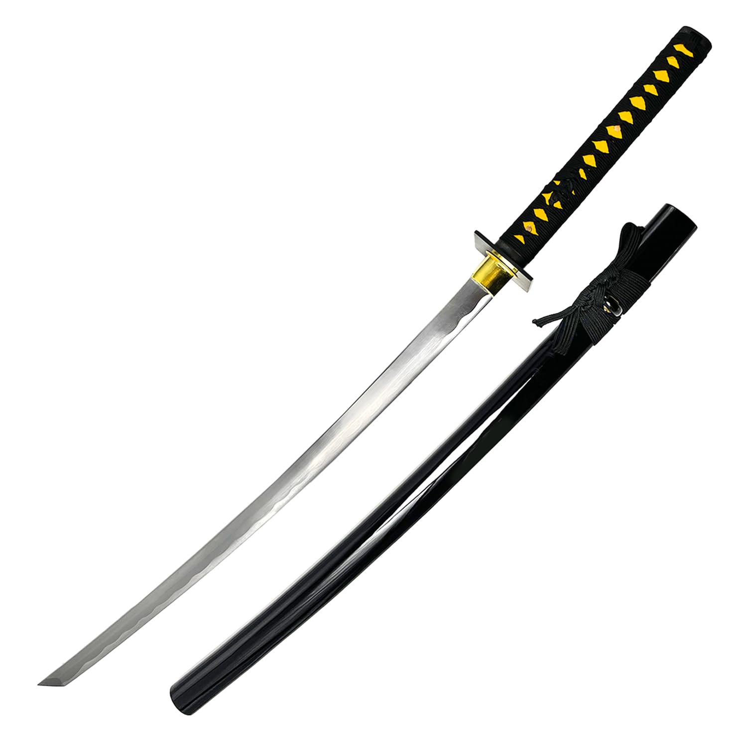 Bishamon Japanese Handmade Katana Samurai Sword - Samurai Jack Themed 1045 High Carbon Steel Full Tang Blade for Collection, Gift, Straw Mat Cutting Practice