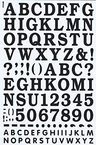 (シャシャン)XIAXIN 防水 PVC製 アルファベット ナンバー ステッカー セット 耐候 耐水 ローマ字 数字 キャラクター 表札 スーツケース ネームプレート ロッカー 屋内外 兼用 TS-533 (1点, ブラック)