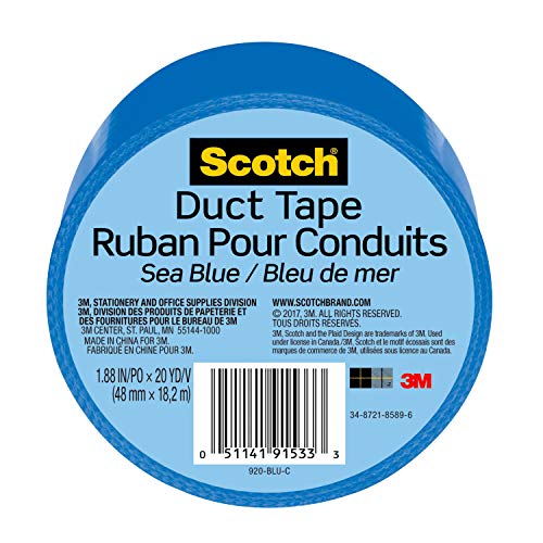 Scotch Duct Tape, Sea Blue, 1.88-Inch by 20-Yard