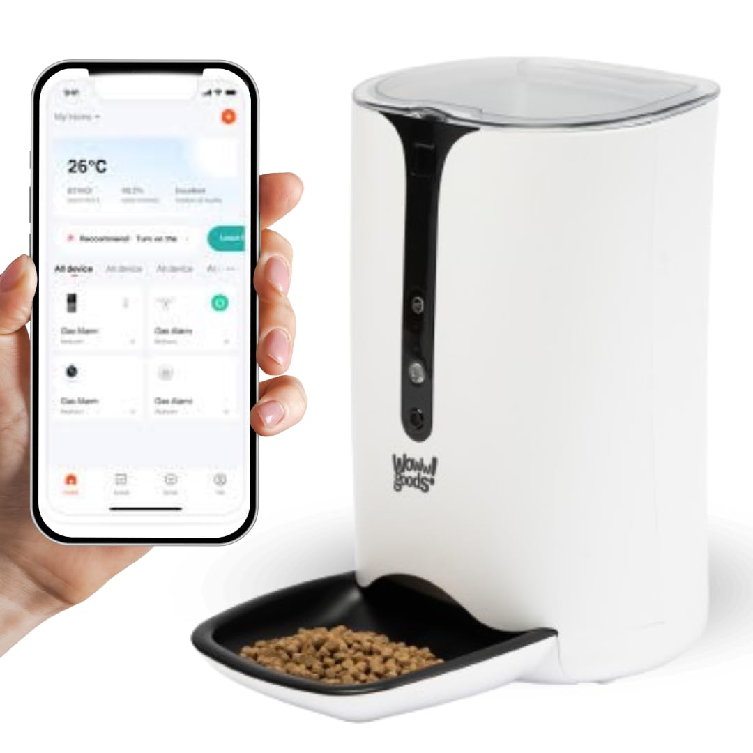Comedero Gato Automático WiFi, Comedero Perro Automático, Dispensador Comida Gatos, Comedero para Perros con Cámara, Comedero Automático Premium