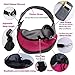BREADEEP Pet Sling Carrier, Small Dog Cat Sling Bag for Travel, Hands Free Front Pack Chest Carrier with Breathable Mesh Pouch, Rose in M