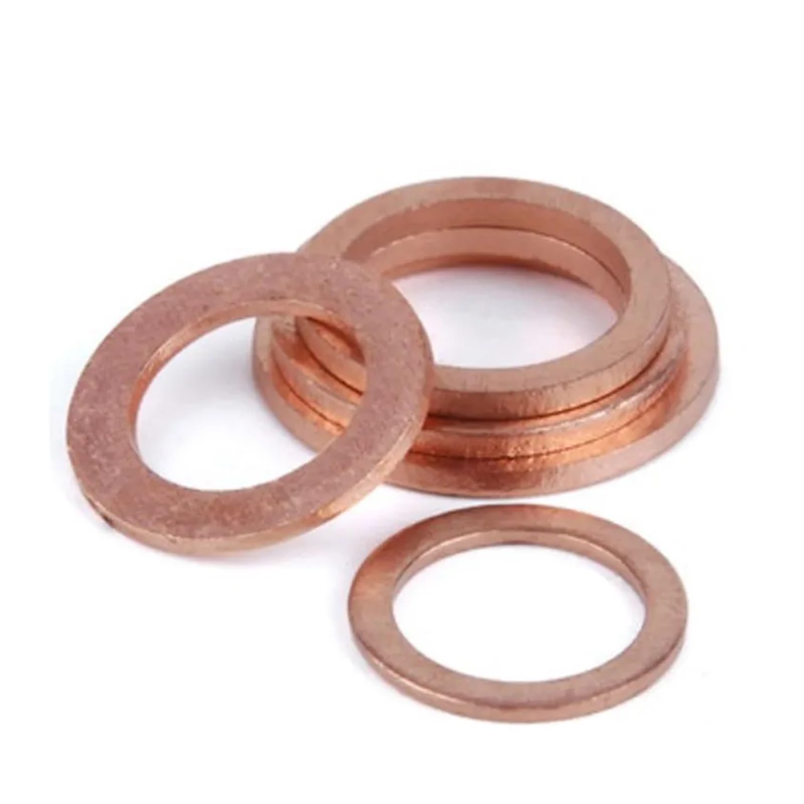 Arandelas planas de cobre 10 Uds M6 M8 M10 M12 M14 M15 M16 M18 M19 M20 espesor 2mm Arandela de cobre sólido cuña anillo plano anillos junta sello arandelas planas
