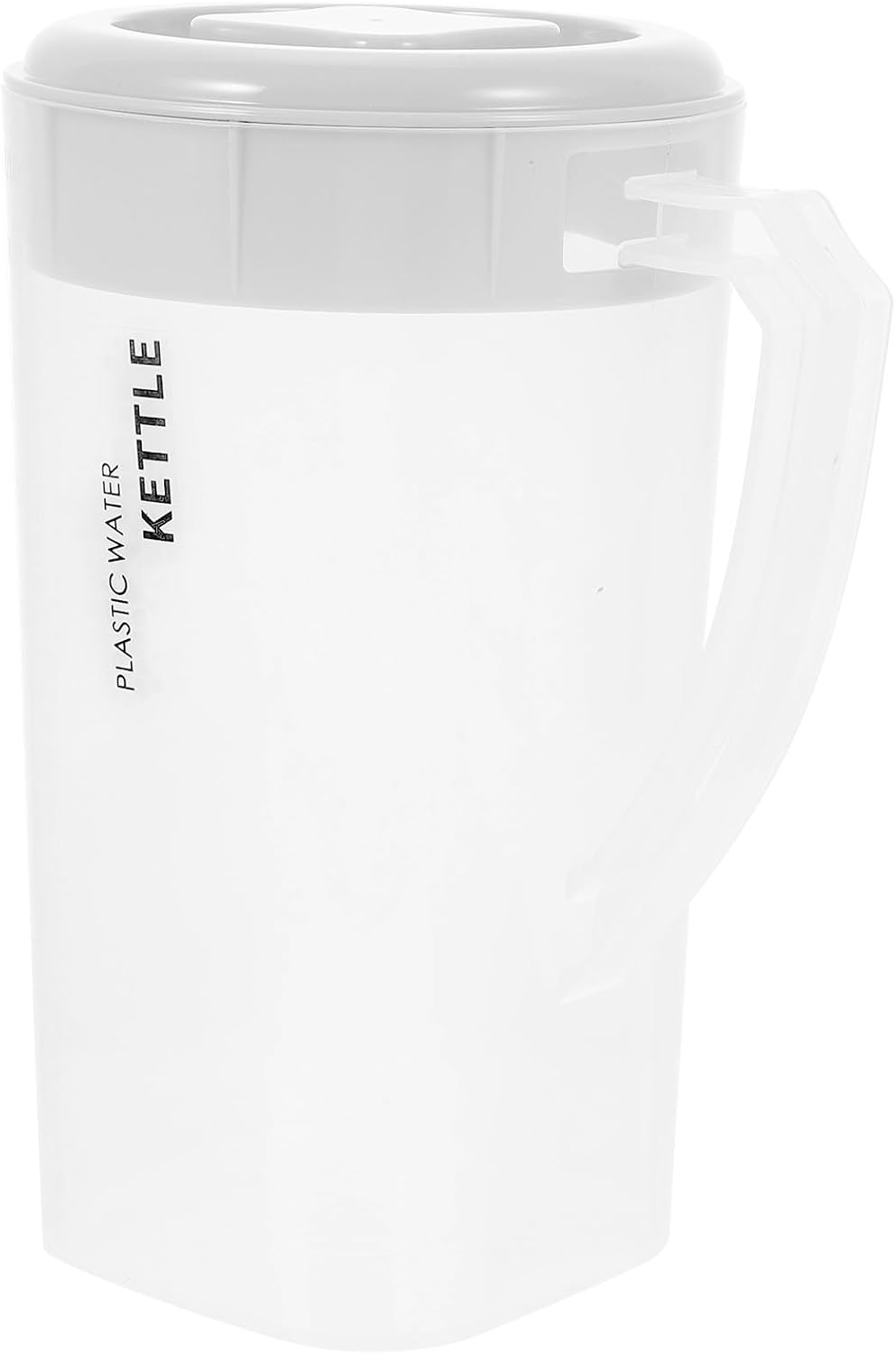 VALICLUD Ice Tea Pitcher with Lid 2200ml White High Temperature Resistant Cold Water Jug with Tea Infuser Large Capacity Beverage Pitcher for Fridge and Outdoor Use