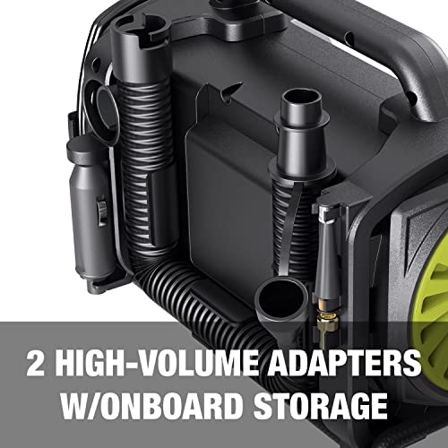 Image of Auto Joe ATJ-AIR1-HYB Hybrid 12-Volt /120-Volt AC High Volume Tire Inflator /Deflator, w /Digital Pressure Gauge, Tire Air Chuck Adaptor, Sports Pin, General Inflatable Valve, & Auto Shut Off