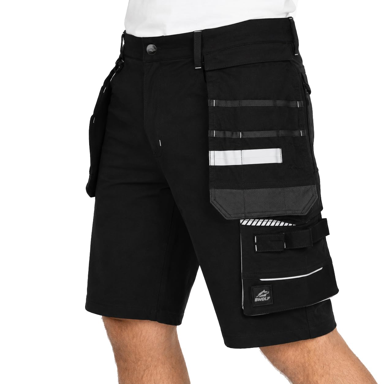 BWOLF Vector Short De Travail pour Homme – Short De Travail Robuste Et Flexible en 90% Nylon 10% Élasthanne – Léger, Extensible, Multi-Poches