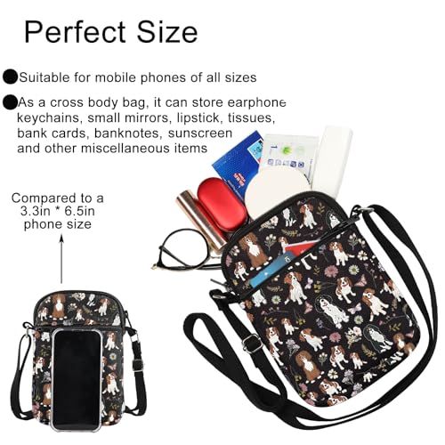G2TUP Cavalier King Charles Spaniel Crossbody Bag Cavalier King Dog Mom Gifts Cavalier King Charles Shoulder Bag3