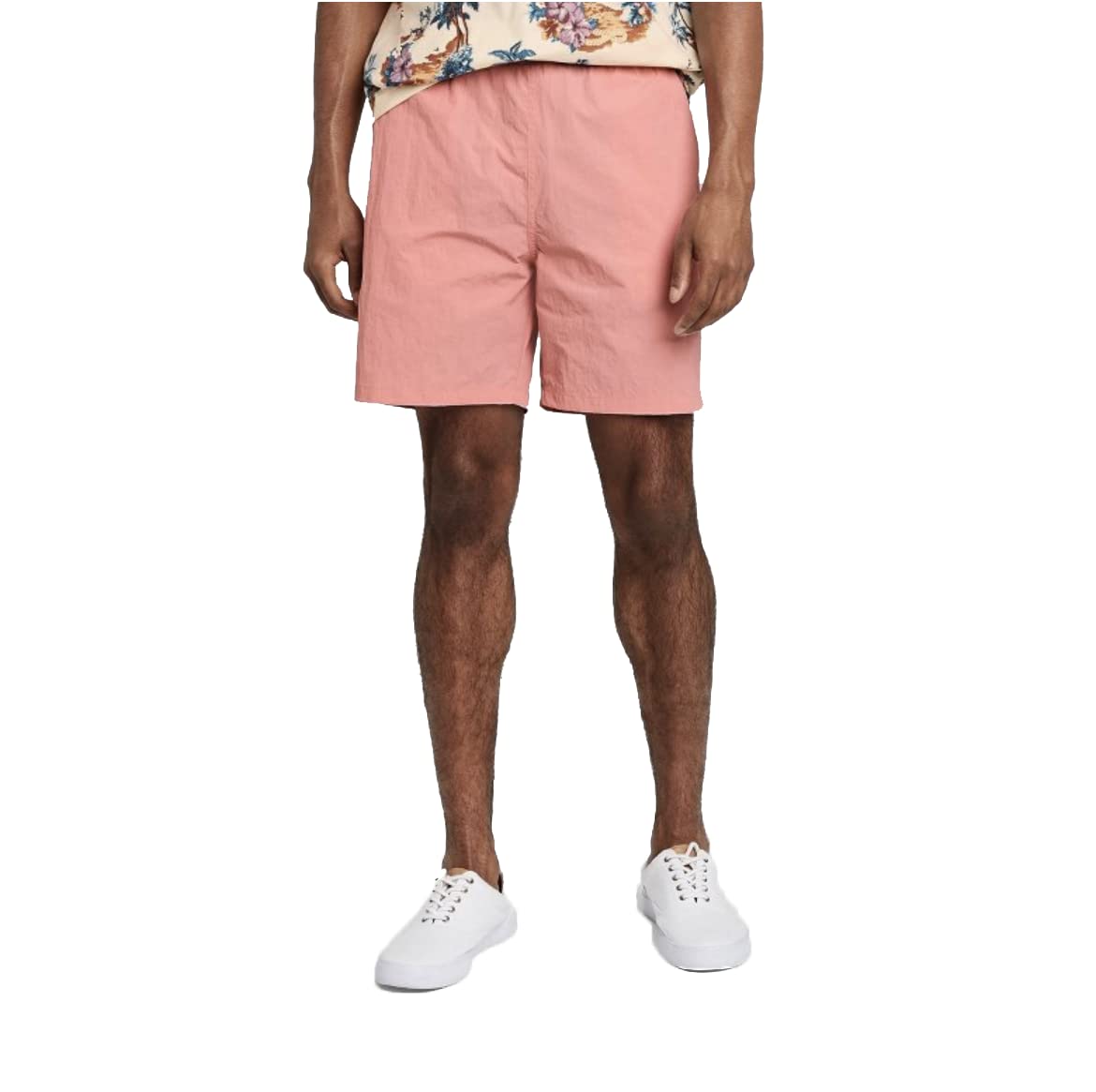 Adult Regular Fit 6.5" Mid-Rise Woven Jogger Shorts - (Pale Peach, XXLarge)