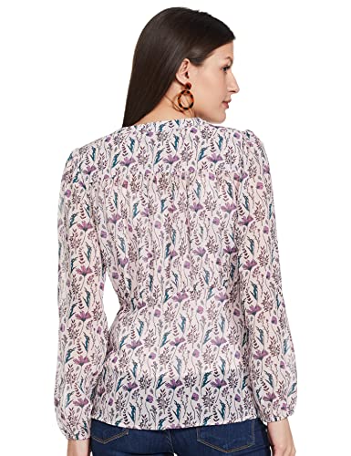 Image of Amazon Brand - Eden & Ivy Women's Georgette V-Neck Long Sleeve Regular Fit Shirt Top (Available in Plus Sizes)