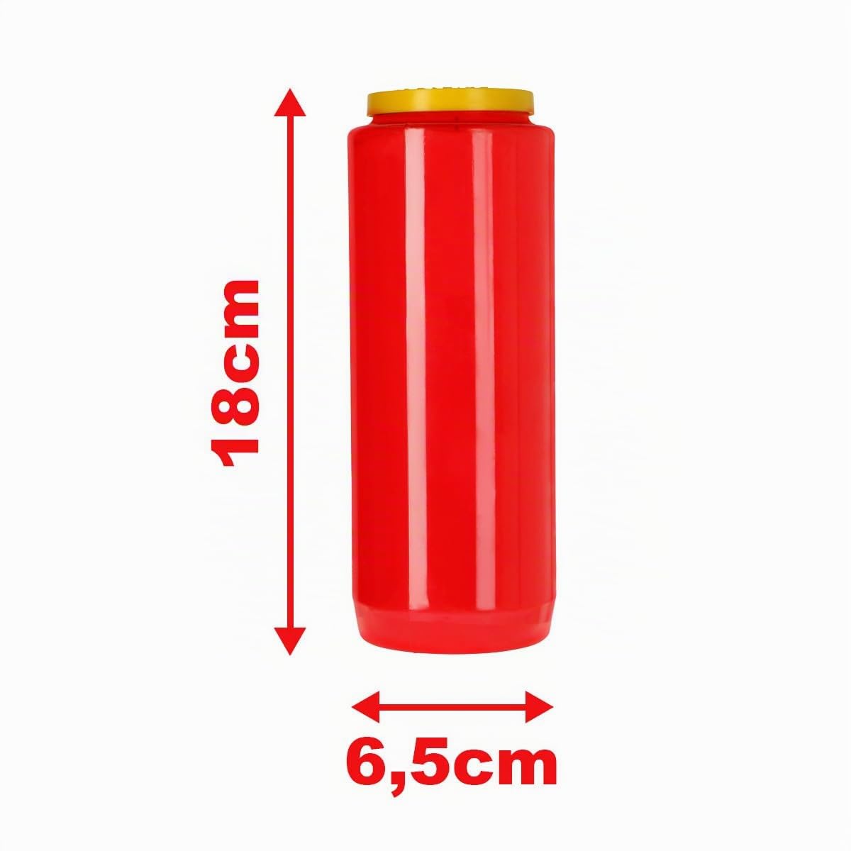 KRISTEN Bougie de neuvaine 9 jours – 216 heures de combustion – Rouge – Lot de 20 pièces – Pack économique – Bougie funéraire, bougie commémorative