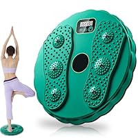 Taillentwister Mit Zähler, Taille Drehscheibe Mit Fußsohle Massage, Anti-Rutsch Bauchtrainer Drehscheibe Aerobic-Training Für Fußmassage Und Taille übung, Maximale Tragfähigkeit 300 Kg, Grün
