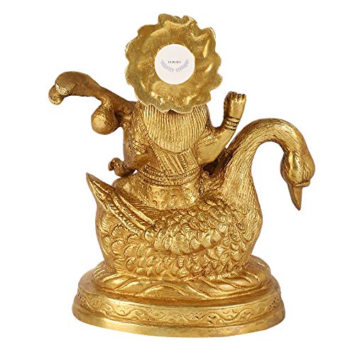 Estatua de Metal de Latón Saraswati MATA Hindu miniatura 5