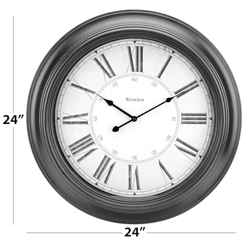 Image of Westclox 24 inch Traditional Wall Clock Battery-Operated Clock for Living Room, Bedroom, Office