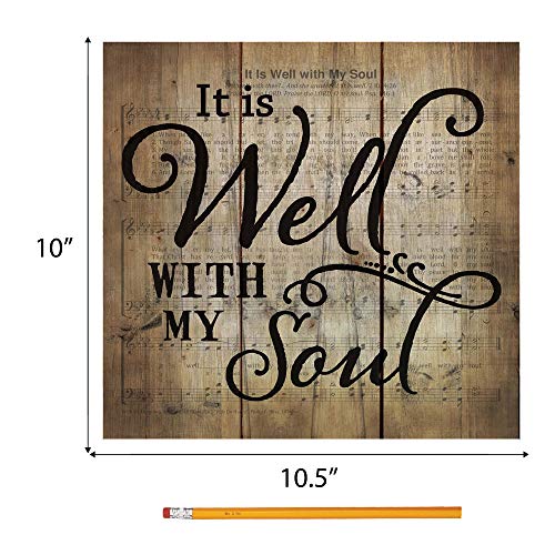 P. Graham Dunn It Is Well With My Soul Hymn Sheet Music 10 X 10.5 Wood Pallet Wall Art Sign Plaque #TOP5