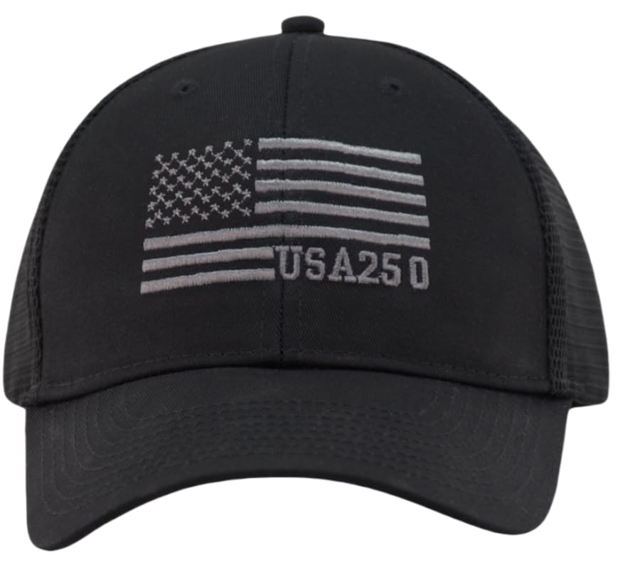 Image of TSSGBL USA Flag Trucker Hat - OSFM & XXL Big Head Fit, Adjustable Mesh Snapback American Patriotic Baseball Cap