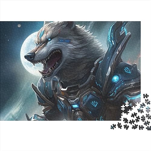Puzzle 3D 1000pcs Space Wolf en bois noble wall art haut de gamme
