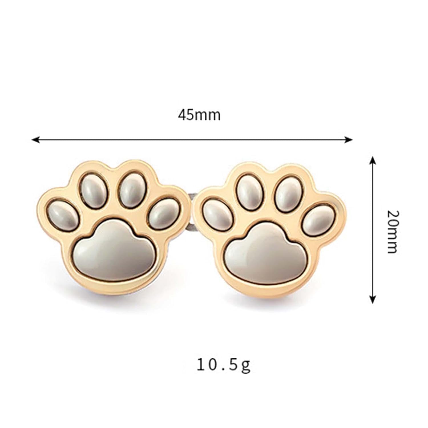 Wickston Cute Paw Shape Adjustable Jeans Button – No Sew Clip-On Metal Waist Tightener for Pants, Denim & Skirts | Reusable Cat Paw Pant Button for Waist Adjustment & Perfect Fit (2)