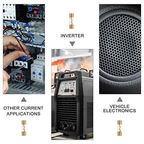 ULTECHNOVO Vidro Banhado A Ouro Tubo AMP AGU AGU 100A Fusível Fusíveis Fusíveis Fusíveis Parágrafo C