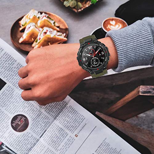 ULTECHNOVO Canvas Quick Release Faixa de Relógio Pulseira de Relógio Pulseira de Relógio Inteligente