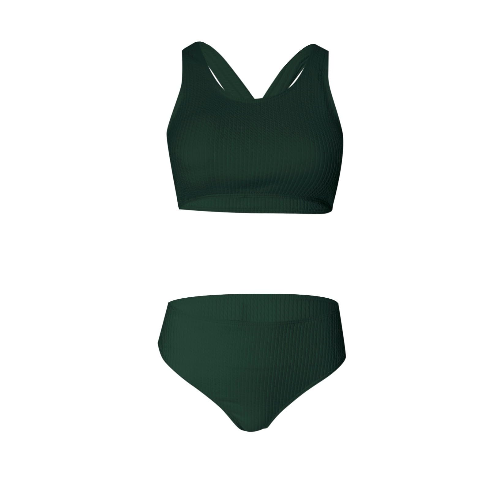 Conjunto de bikini para mujer 2026, sexy, lindo, dividido, bikini de cintura alta, bikini sexy push-up de dos piezas, traje de baño de playa, negro, XS