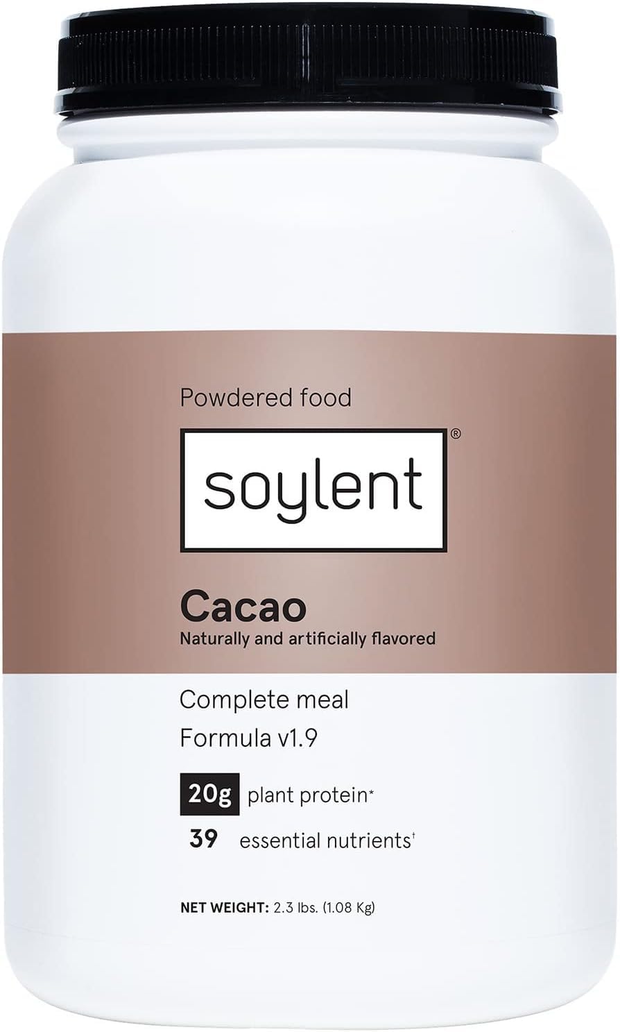 Soylent Complete Nutrition Meal Replacement Protein Powder, Cacao - Plant Based Vegan Protein, 39 Essential Nutrients - 36.8oz — Amazon image 9