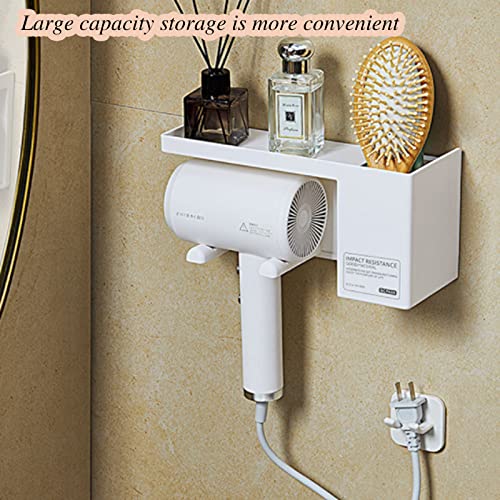 Hosoncovy Hair Dryer Wall Mount Holder Hair Dryer Wall Hanger Toiletries Wall Storage Electric Shaver Wall Mount for Dyson Supersonic Hair Dryer,Universal for Hair Dryer - Image 3