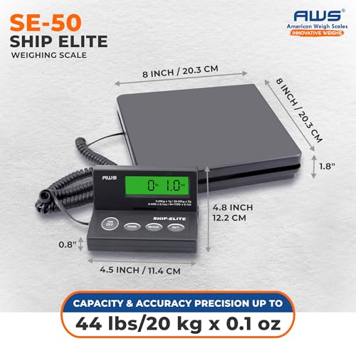Báscula digital postal y de equipaje AMERICAN WEIGH SCALES 110 lbs miniatura 2