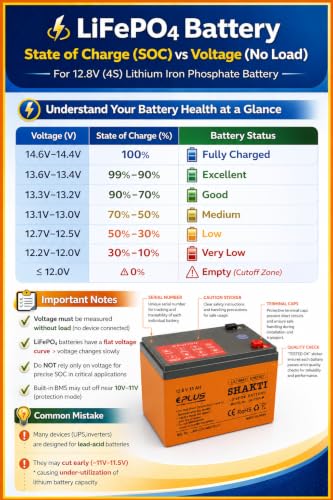 Image of EPLUS Shakti 12V 15Ah Lithium Battery with BMS | 5X Life vs Lead Acid | Fast Charging | for Solar, Spray Pump, Toys
