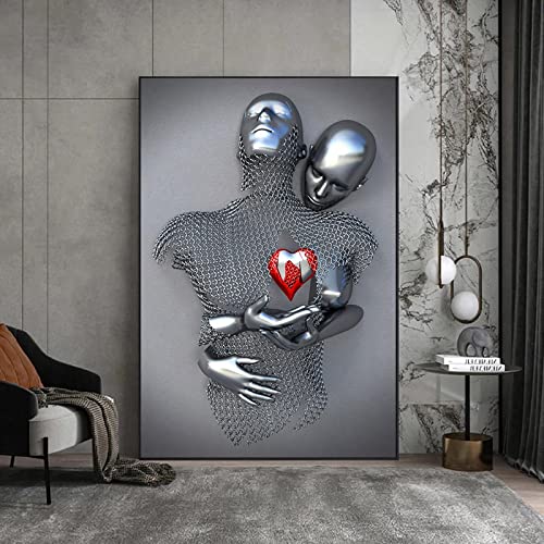 Zxiany Pittura decorativa Figura in metallo Coppia...