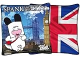 2 stampo bandiera inglese HELLO SPANK CUSCINO UK