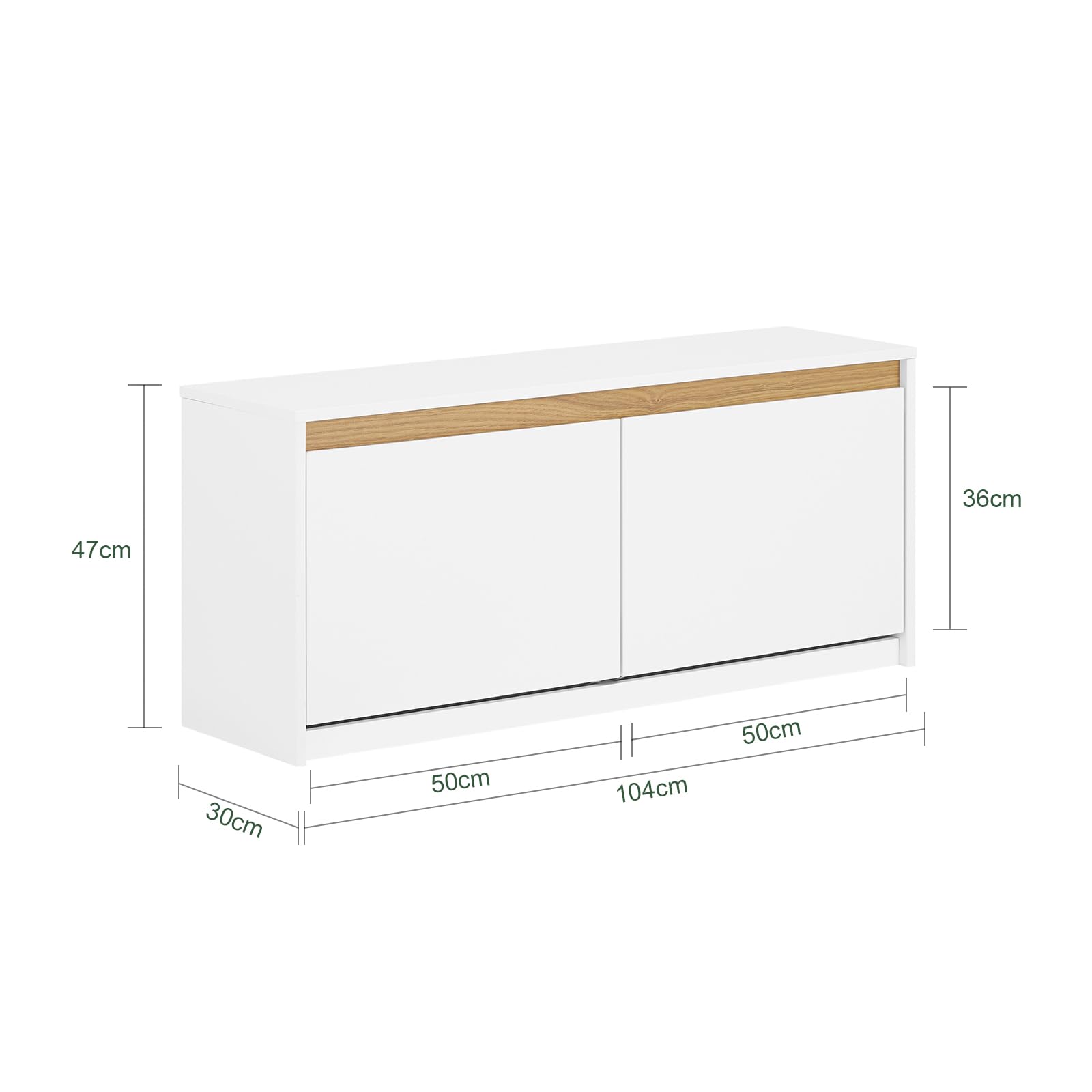 SoBuy Cassapanca Contenitore da Interno Panca Scarpiera da Ingresso con Contenitore e Seduta - Adatta a Ingressi, Soggiorni e Camere, Bianco, 104x30x47 cm, Testata per 240 kg, FSR171-W