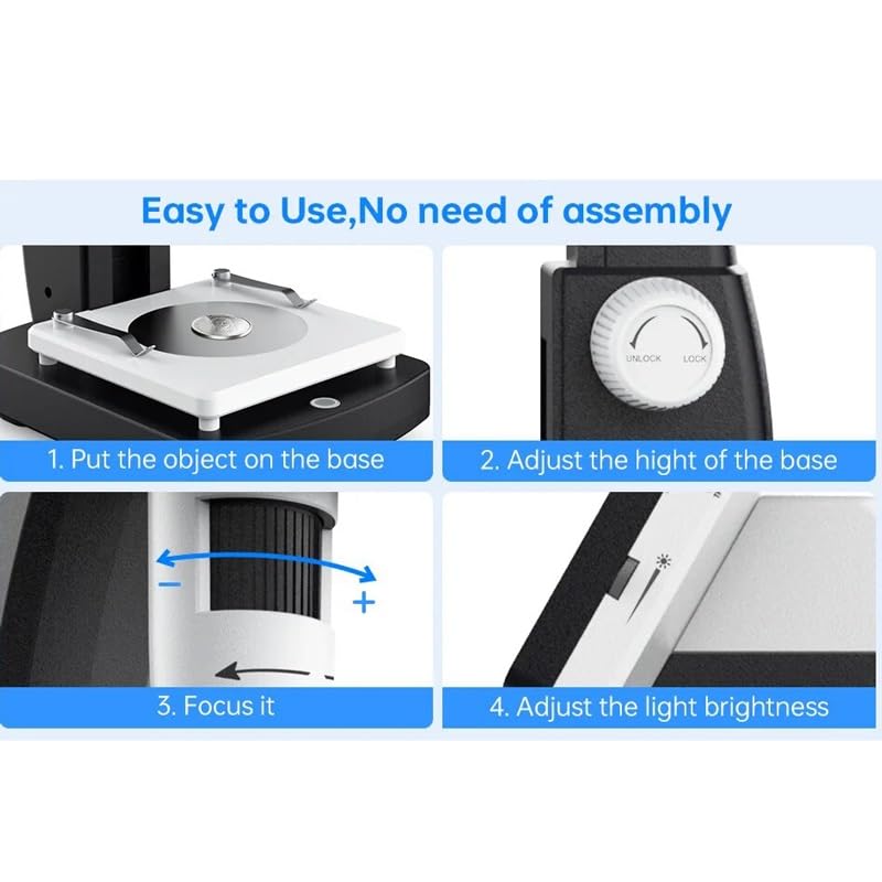 Microscope numérique LCD à lumières LED et loupe haute définition intégrée - 5