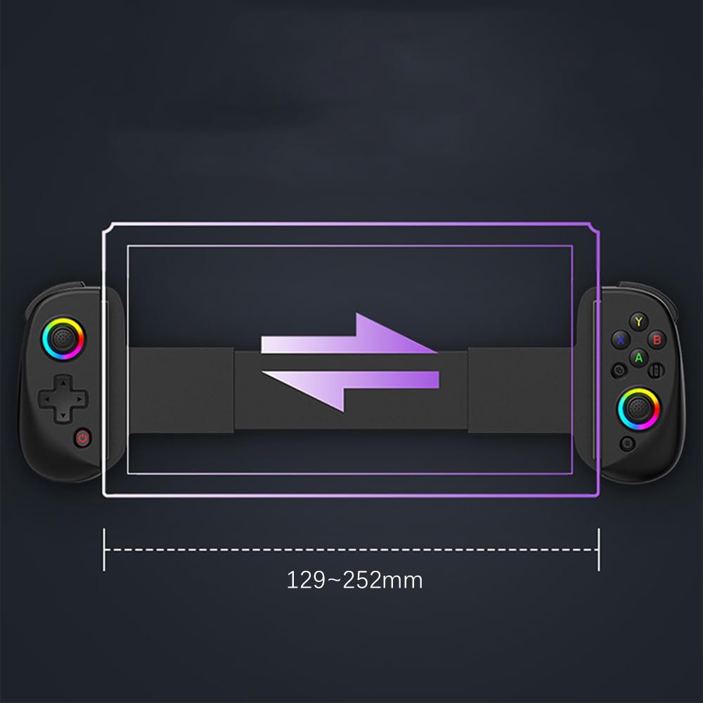 Manette de Jeu Extensible pour téléphones Portables Manette de Jeu Mobile sans Fil Bluetooth avec gâchette à Bascule Hall