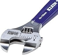 Vista 6 de Klein Tools D86932 Llave ajustable, forjada con mandíbula más delgada y acabado cromado de alto pulido, 4 pulgadas