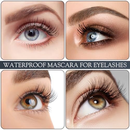 Volume Color Mascara, Black Silk Fiber Eyelash Mascara with Soft Mascara Brush, No Clumping & No Smudging & No Flaking Curling Mascara, Long-Lasting Waterproof Eyelash Mascara with False Lash Effect - Image 4