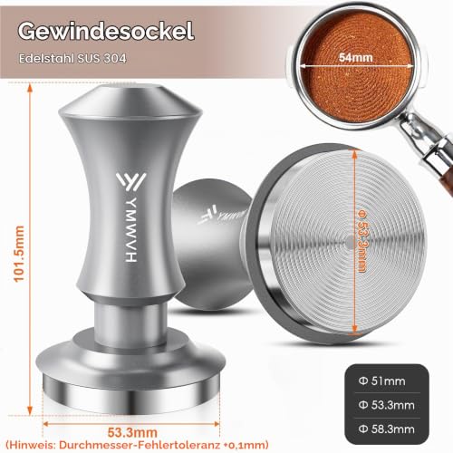 YMWVH Espresso Tamper 53,3mm Kaffee Tampers – Ansicht 2